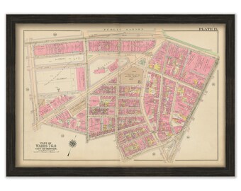 BOSTON, Massachusetts 1917 Map, Plate 15, Park Square, Bay Village  -  Replica or Genuine ORIGINAL