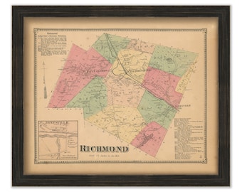 RICHMOND, Vermont - 1869 Map