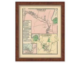 Village of STURBRIDGE, Massachusetts 1870 Map