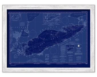 LAKE ERIE - 2020 Nautical Chart Blueprint