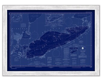 LAKE ERIE - 2020 Nautical Chart Blueprint