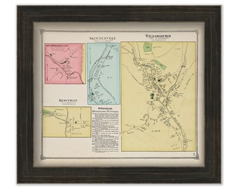 Village of WILLIAMSBURG, Massachusetts 1873 Map