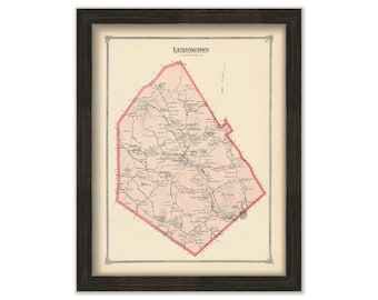 LEXINGTON, Massachusetts 1875 Map - Replica or Genuine ORIGINAL