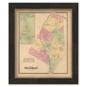 FLANKLIN, Connecticut, 1868 Map