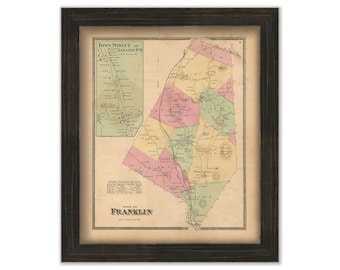 FLANKLIN, Connecticut, 1868 Map