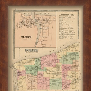 PORTER, New York 1875 Map, Replica or Genuine Original image 4