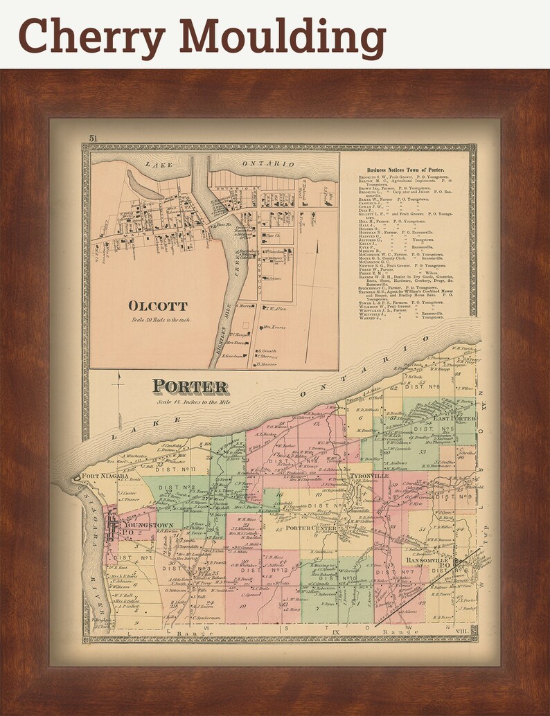 PORTER, New York 1875 Map, Replica or Genuine Original image 4