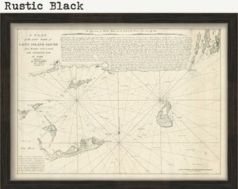 LONG ISLAND SOUND - Eastern Part 1777 Nautical Chart including Fisher Island, Montauk, Gardner's Island, Newport and Block Island