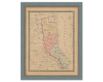 CALVERT COUNTY, MARYLAND 1866 Map, Replica or Genuine Original