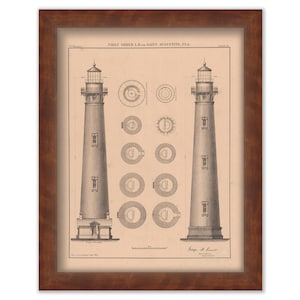 St. Augustine Light, Florida - Architectural Drawing 1871