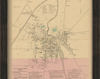 Village of WOLCOTT, New York 1874 Map, Replica and GENUINE ORIGINAL