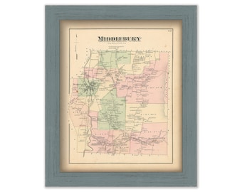 MIDDLEBURY, Vermont - 1871 Map