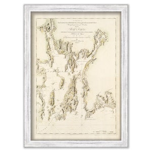 NARRAGANSETT BAY, Rhode Island - Nautical Chart by Des Barre 1776
