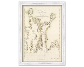 NARRAGANSETT BAY, Rhode Island - Nautical Chart by Des Barre 1776