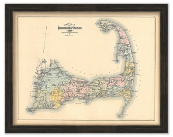 CAPE COD/Barnstable County, Massachusetts 1880 Map