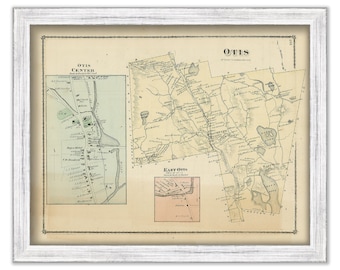 OTIS, Massachusetts 1871 Map - Replica or Genuine ORIGINAL