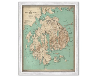 MOUNT DESERT ISLAND 1898 Map/Chart