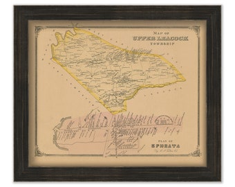 Upper Leacock, Pennsylvania 1875 Map - Replica or GENUINE ORIGINAL