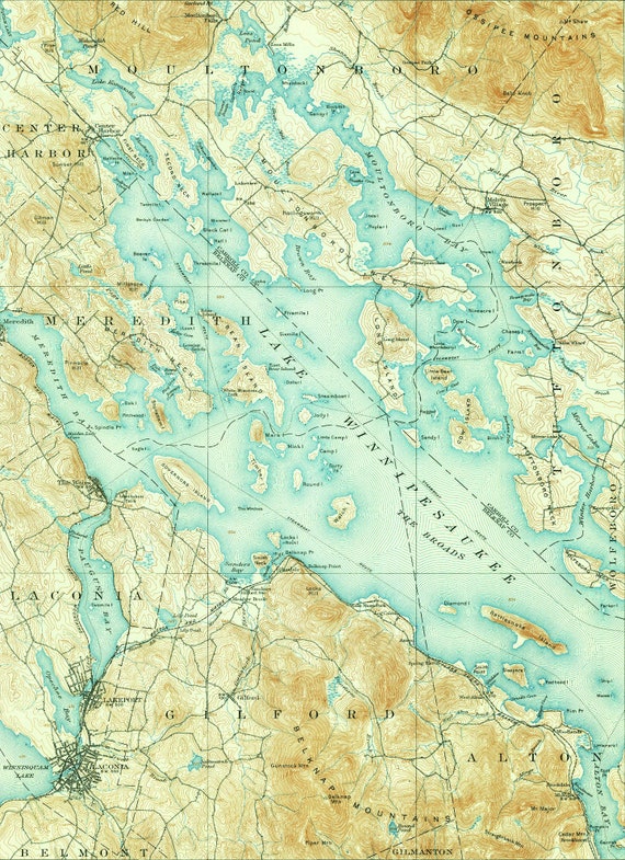 Lake Winnipesaukee Nautical Chart