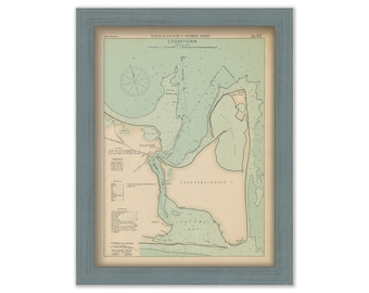 Edgartown Martha's Vineyard - Nautical Chart by George W. Eldridge 1901
