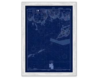NEW LONDON HARBOR, Connecticut - Nautical Chart Blueprint published in 2016