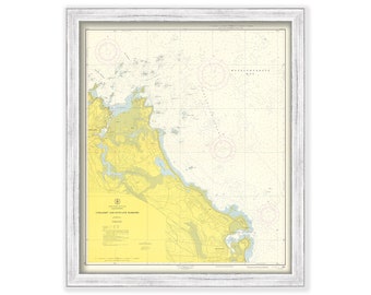 COHASSET and SCITUATE HARBORS, Massachusetts 1954 Nautical Chart