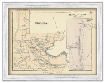 Town of Florida, Massachusetts 1876 Map-Colored Reproduction