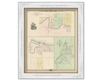 OCONTO, KEWAUNEE and MARINETTE, Wisconsin 1878 Map, Replica or Genuine Original