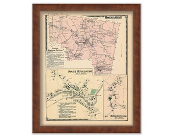Town of ROYALSTON, Massachusetts 1870 Map