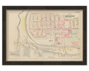 NEWBURG, New York 1903 Map - Replica or Genuine Original