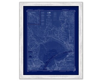 SAN PABLO BAY, California - 2011 Nautical Chart Blueprint