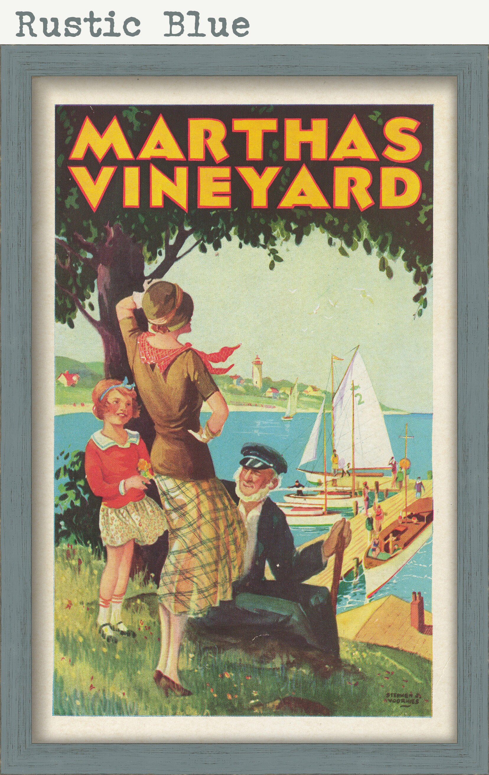 martha's vineyard travel poster