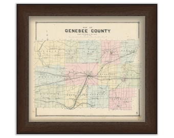 GENESEE COUNTY, New York 1866 Map