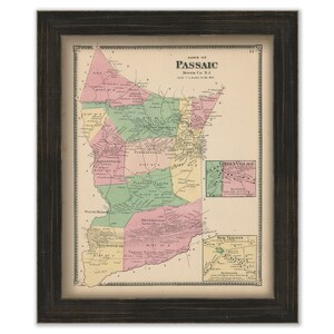 PASSAIC, Morris County, New Jersey 1868 - Replica or Genuine Original Map