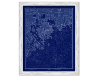 MOUNT DESERT ISLAND, Maine - 2017 Nautical Chart Blueprint