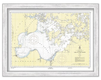 LAKE of the WOODS, Minnesota  -   1955 Nautical Chart