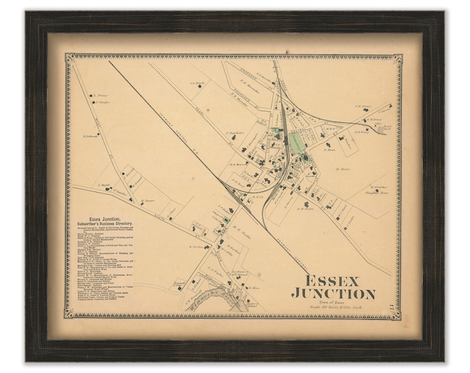 ESSEX JUNCTION, Vermont - 1869 Map