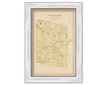 WINCHESTER, New Hampshire 1892 Map, Replica or genuine ORIGINAL