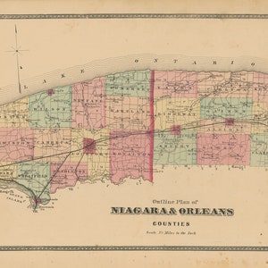 PORTER, New York 1875 Map, Replica or Genuine Original image 9