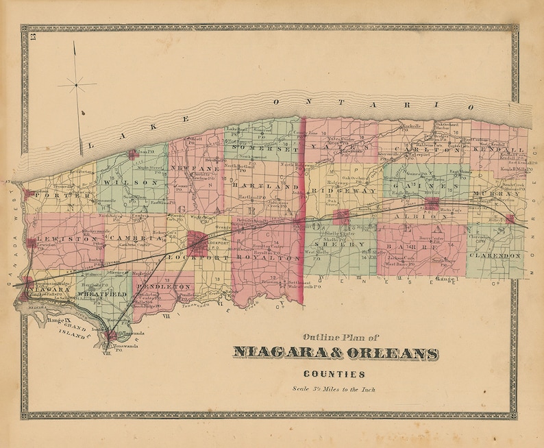 PORTER, New York 1875 Map, Replica or Genuine Original image 9