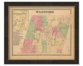 WESTFORD, Vermont - 1869 Map