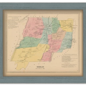 BERLIN, Connecticut, 1869 Map, Replica or GENUINE ORIGINAL
