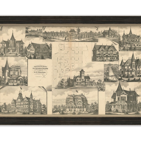 FAIRMOUNT, New Jersey 1876 Pictorial Map - Replica or GENUINE ORIGINAL