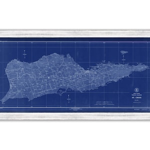 St CROIX, VIRGIN ISLANDS -  1923 Nautical Chart Blueprint