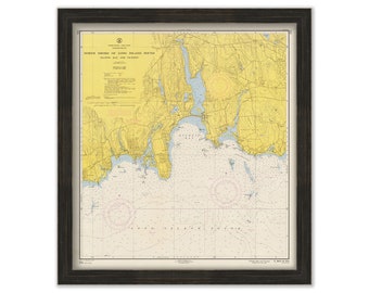 NIANTIC BAY and VICINITY, Connecticut - Nautical Chart published in 1957