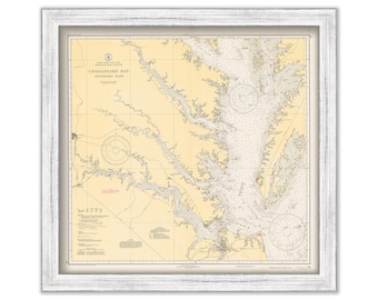 CHESAPEAKE BAY Nautical Chart - Southern Section - 1937