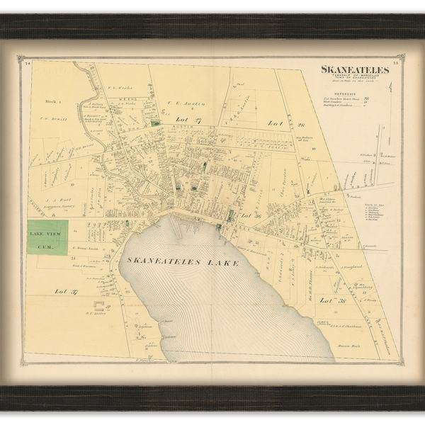 SKANEATELES, New York -  1874 Map