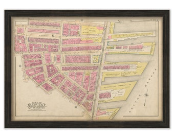 BOSTON 1902 Map, Plate 9, Faneuil Hall, Waterfront