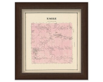 Town of EAGLE, Wyoming County, New York 1866 Map
