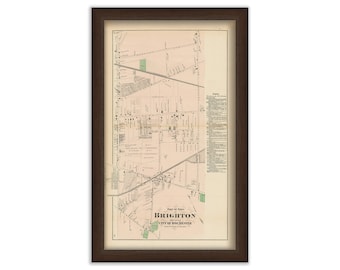 Village of BRIGHTON, New York 1872 Map